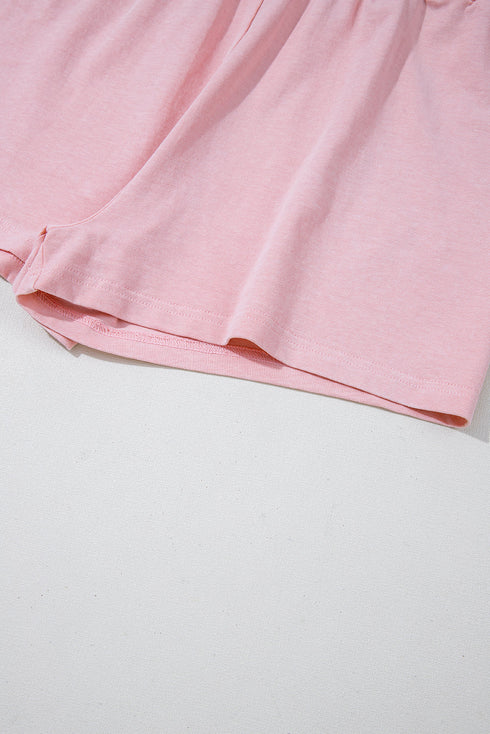 Effortless Style Washed Sleeveless Muscle Tee And Overlap Skort Two Piece Set